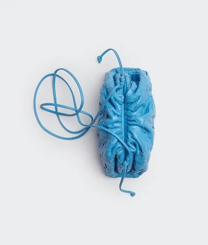 BV The pouch big grid cloud bag# New color: swimming pool blue ready stock!